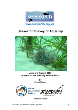 Seasearch Survey of Alderney