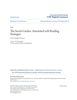 The Secret Garden: Annotated with Reading Strategies by Frances Hodgson Burnett