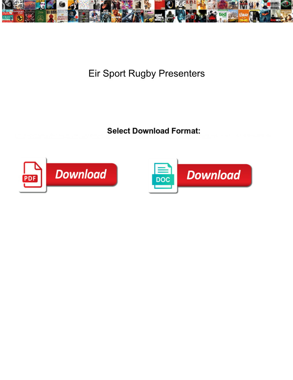 Eir Sport Rugby Presenters