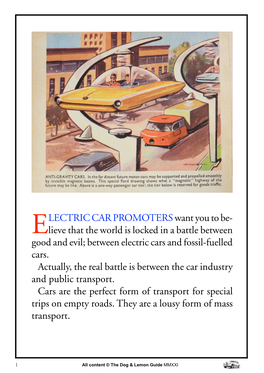 ELECTRIC CAR PROMOTERS Want You to Be