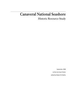 Canaveral National Seashore Historic Resource Study