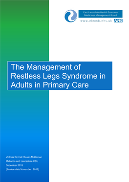 The Management of Restless Legs Syndrome in Adults in Primary Care