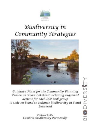 Biodiversity in Community Strategies