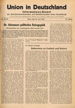 UID Jg. 9 1955 Nr. 45/46, Union in Deutschland