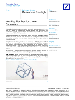 Volatility Risk Premium: New Dimensions