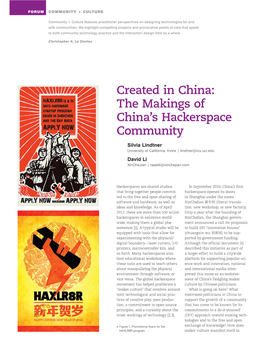The Makings of China's Hackerspace Community