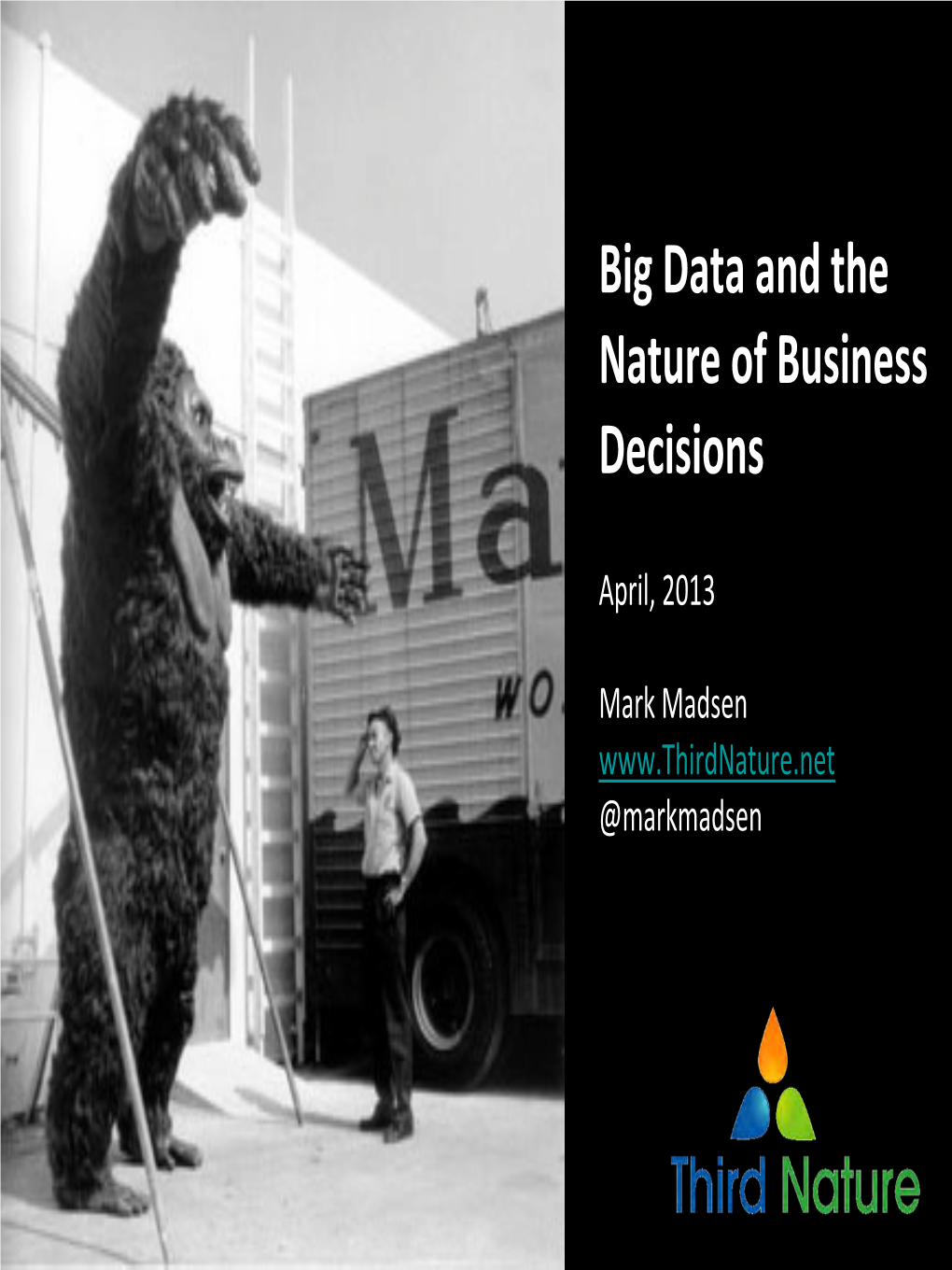 Big Data and the Nature of Business Decisions