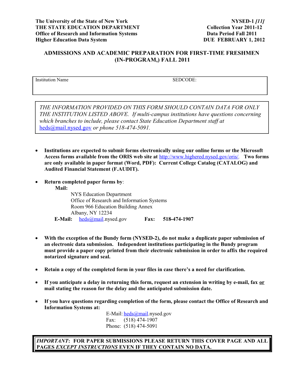 Admissions and Academic Preparation for First-Time Freshmen s1