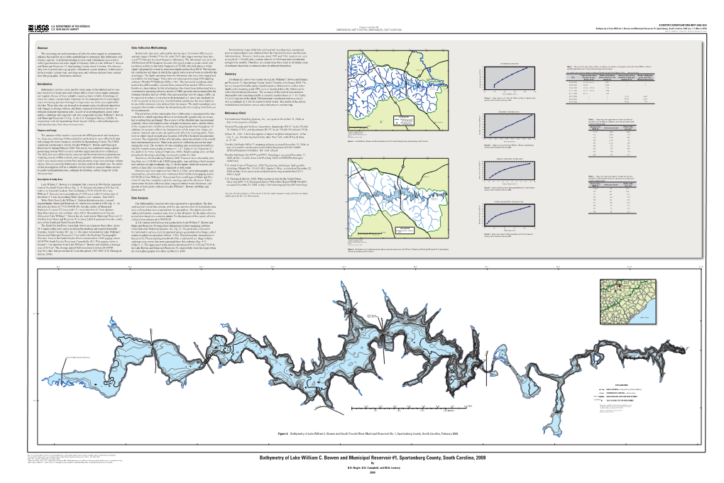 Bathymetry of Lake William C. Bowen and Municipal Reservoir #1, Spartanburg, South Carolina, 2008 (Ver