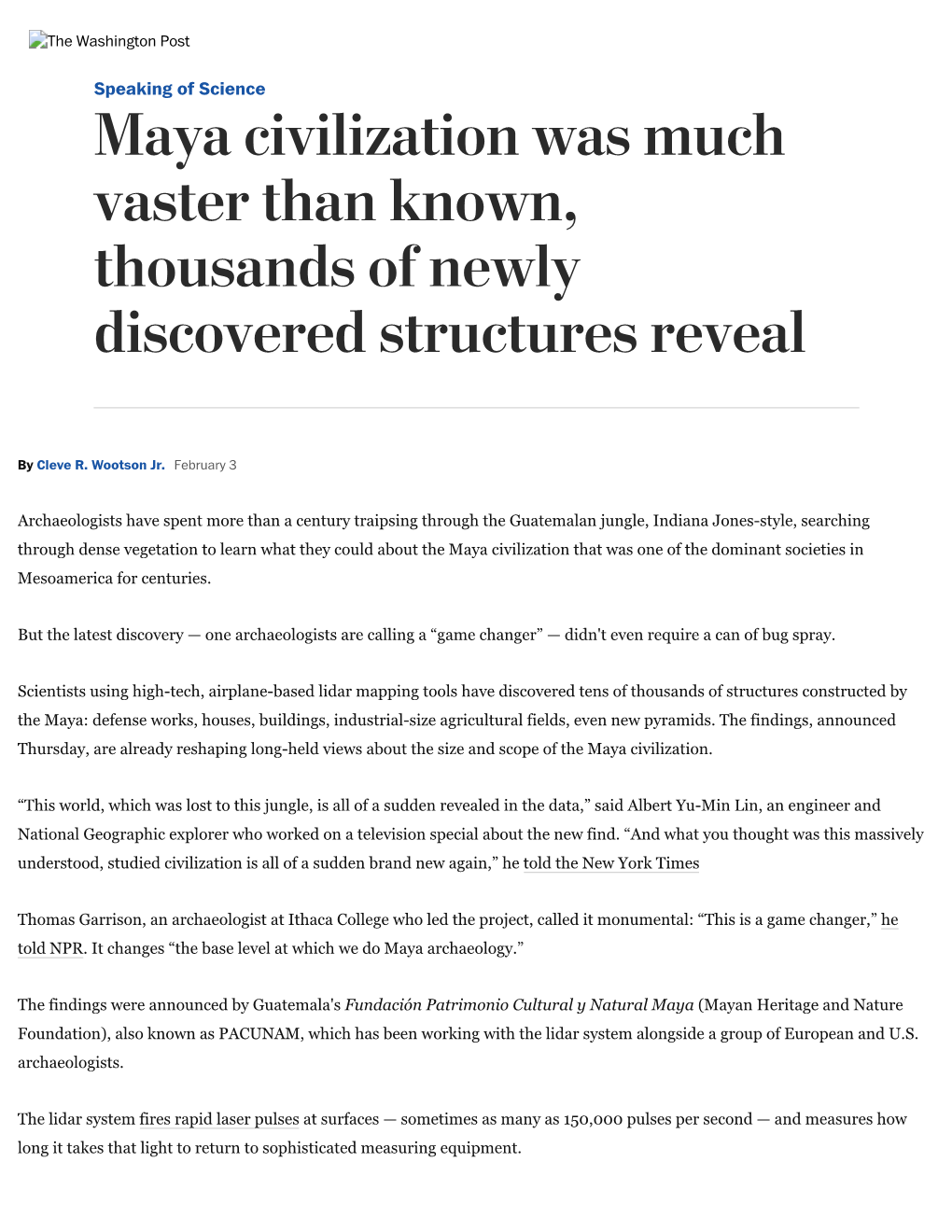 Maya Civilization Was Much Vaster Than Known, Thousands of Newly Discovered Structures Reveal