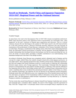 North China and Japanese Expansion 1933-1937: Regional Power and the National Interest'