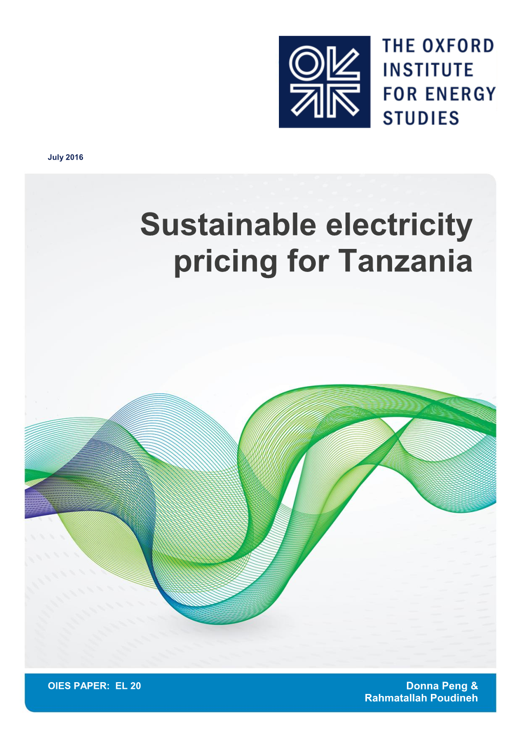 Sustainable Electricity Pricing for Tanzania