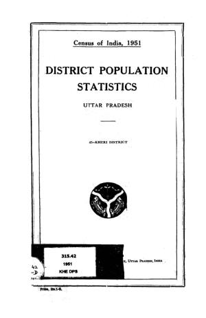 District Population Statistics, 45-Kheri, Uttar Pradesh