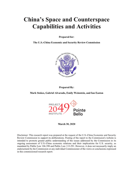 China's Space and Counterspace Capabilities and Activities