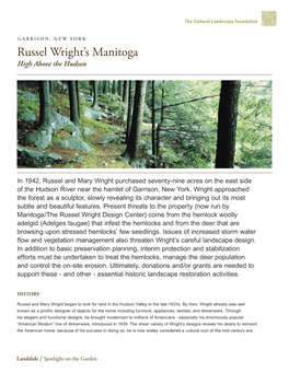 Russel Wright's Manitoga