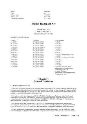 Public Transport Act