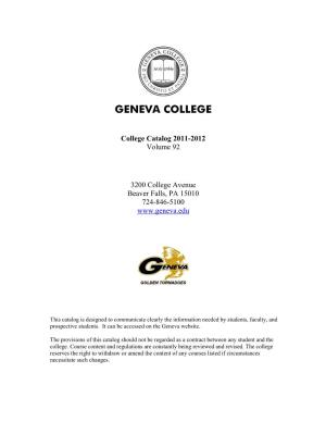 2011-2012 College Catalog