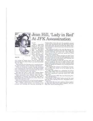 Jean Hill, 'Lady in Red' at JFK Assassination