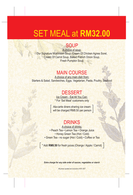 SET MEAL at RM32.00