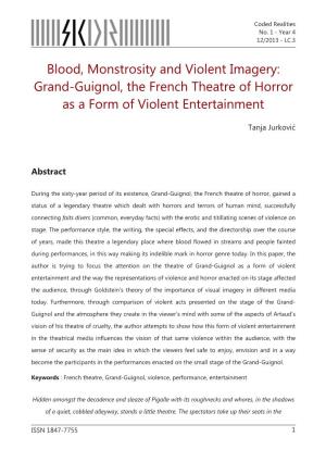 Grand-Guignol, the French Theatre of Horror As a Form of Violent Entertainment