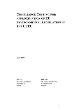 Compliance Costing for Approximation of Eu