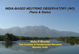 India-Based Neutrino Observatory (Ino)
