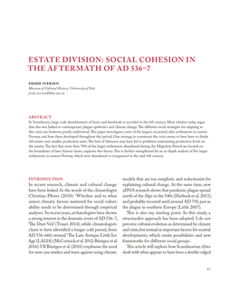 Estate Division: Social Cohesion in the Aftermath of Ad 536–7
