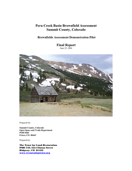 Peru Creek Brownfield Assessment