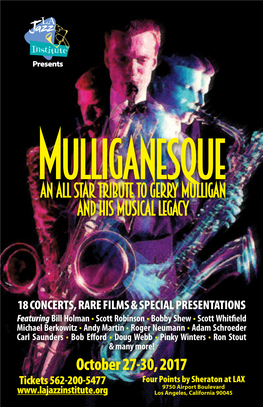An All Star Tribute to Gerry Mulligan and His Musical Legacy