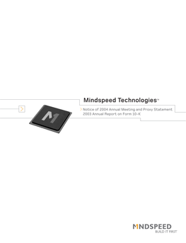 Mindspeed Technologies™ &gt;