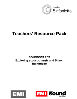 Teachers' Resource Pack