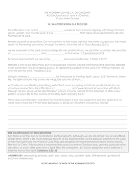 Discipleship I Outline IX and X Final