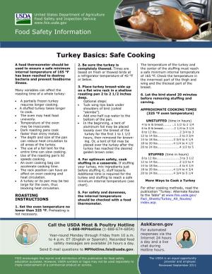 Turkey Basics: Safe Cooking