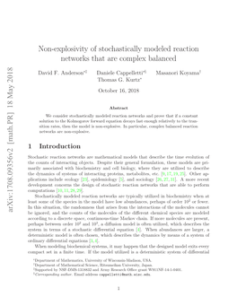 Non-Explosivity of Stochastically Modeled Reaction Networks