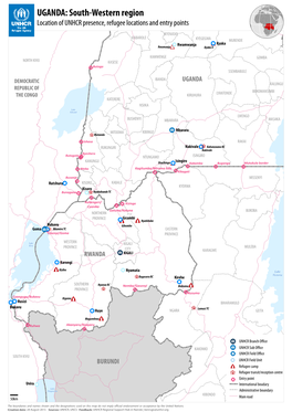 Location of UNHCR Presence, Refugee Locations and Entry Points