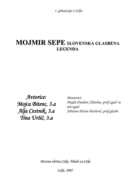 Mojmir Sepe— Slovenska Glasbena 1