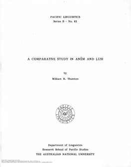 A Comparative Study in Anêm and Lusi