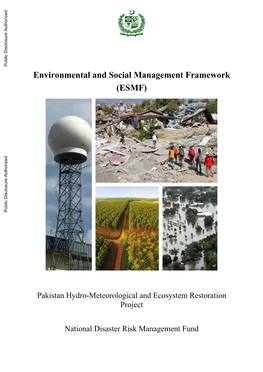 Environmental and Social Management Framework (ESMF) Public Disclosure Authorized Public Disclosure Authorized