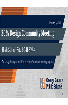 30% Design Community Meeting