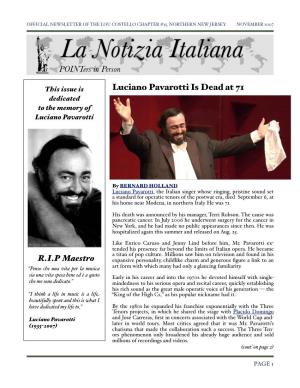 La Notizia Italiana Pointers in Person