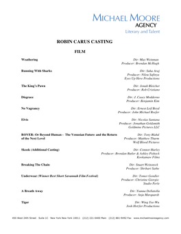 17 0209 Robin Carus Casting