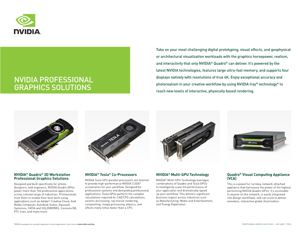 Nvidia Professional Graphics Solutions