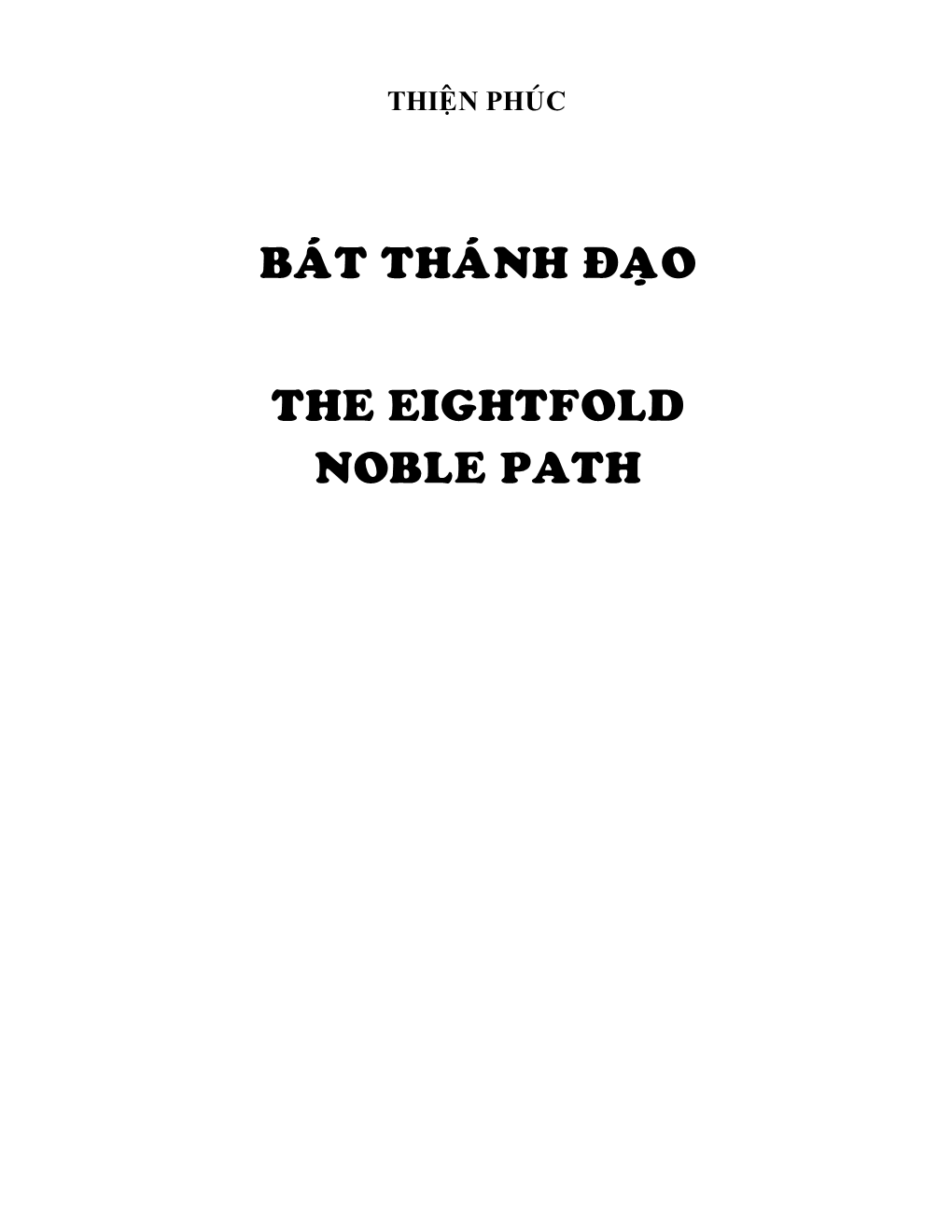 Eightfold Noble Path