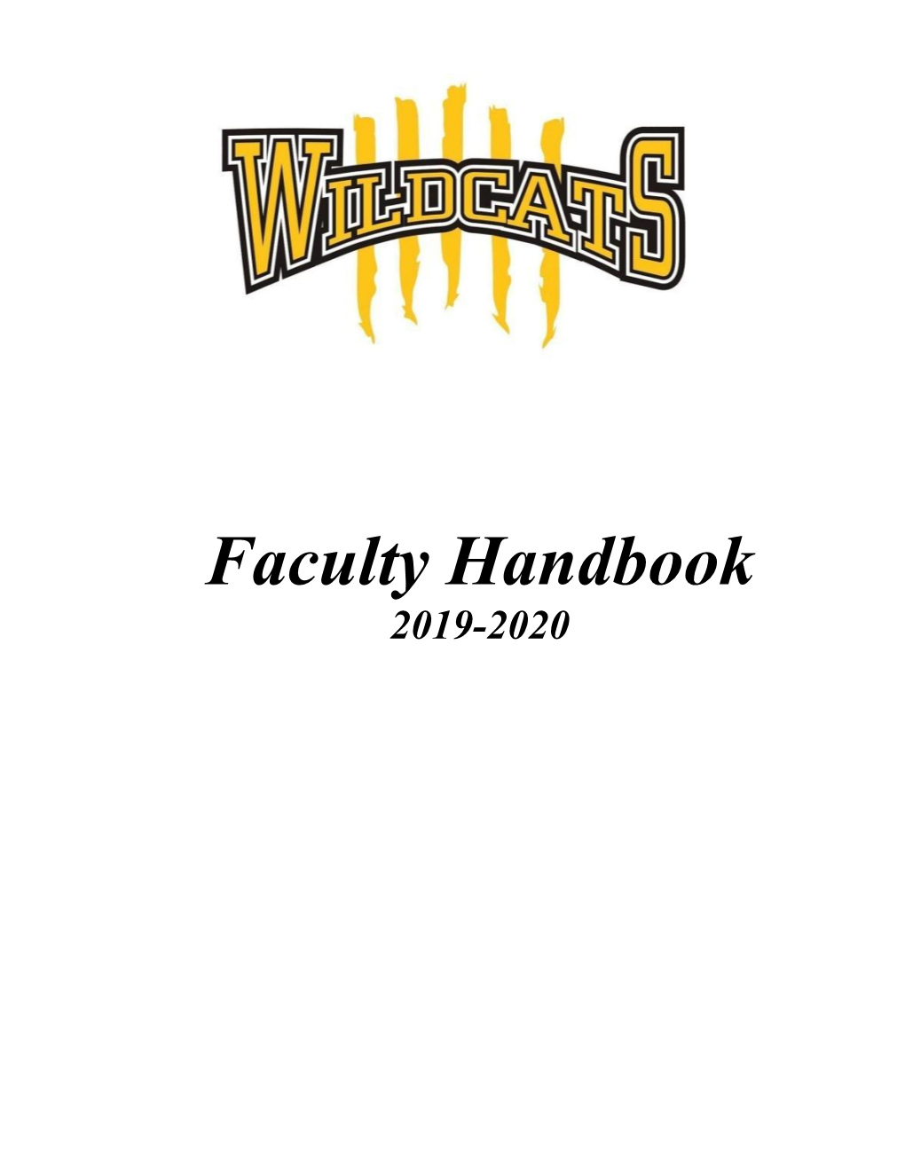 Faculty Handbook