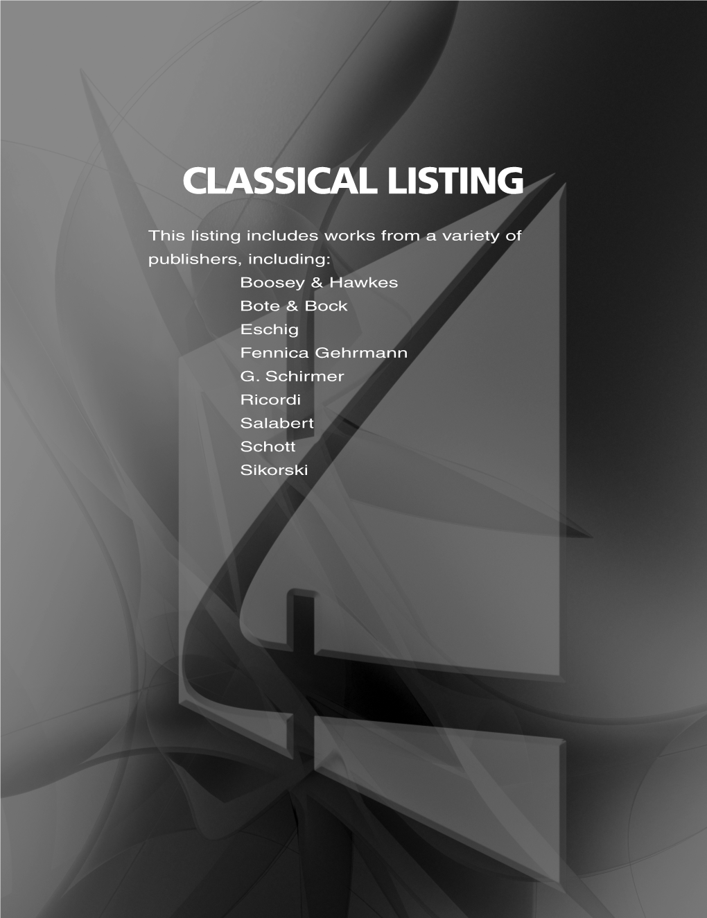 Classical Listing