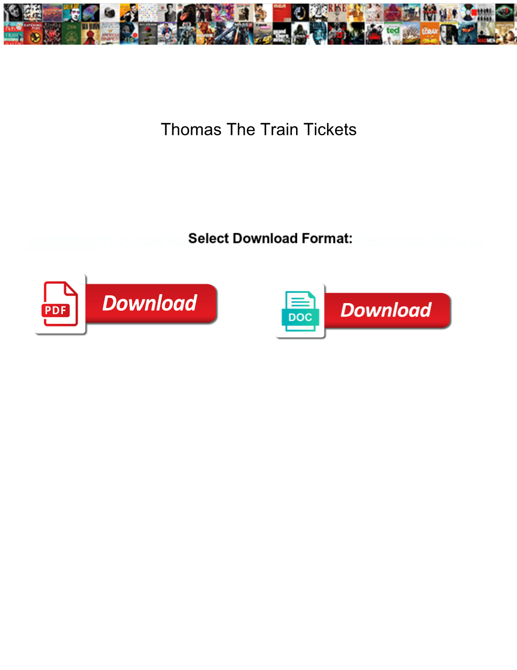 Thomas the Train Tickets