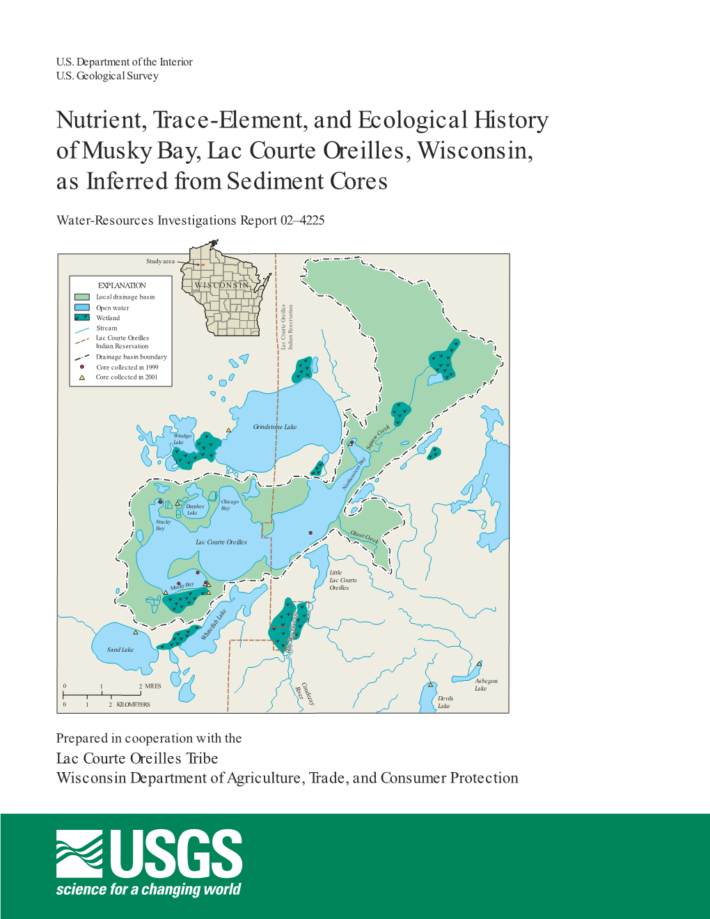 Nutrient, Trace-Element, and Ecological History of Musky Bay, Lac Courte Oreilles, Wisconsin, As Inferred from Sediment Cores