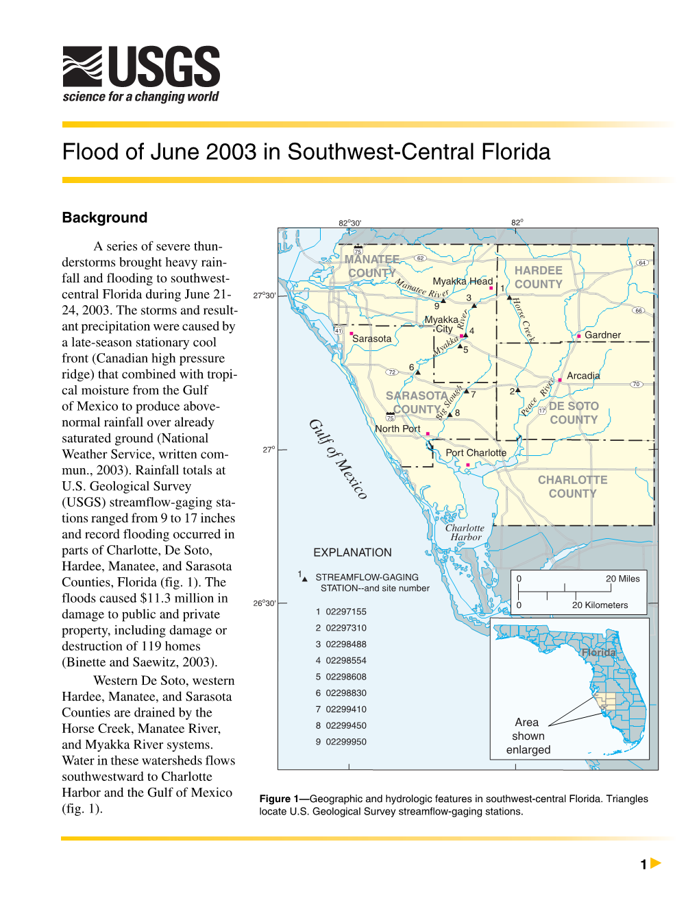 Flood of June 2003 in Southwest-Central Florida