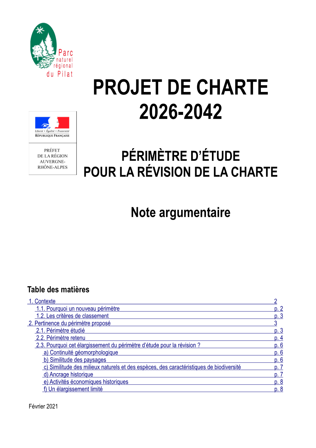 Projet De Charte 2026-2042