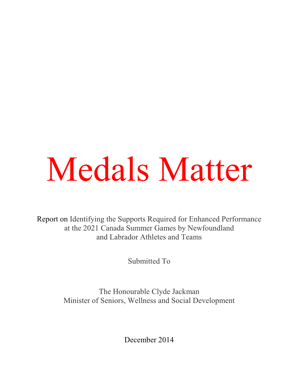 Medals Matter